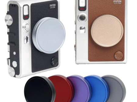 Pikxi Aluminum Protective Lens Cap for FUJIFILM Instax Mini EVO Instant Film Camera - Available in Black, Gray, Silver, Red, and Purple, Rose Gold and Blue Colors Cheap