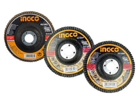 INGCO 100x16mm 60   80   120   320 Grit Flap Sanding Disc for Angle Grinder & Orbital Sander Power Tools Replacement Parts & Accessories | FD1002 FD1003 FD1005P FD1008P Sale