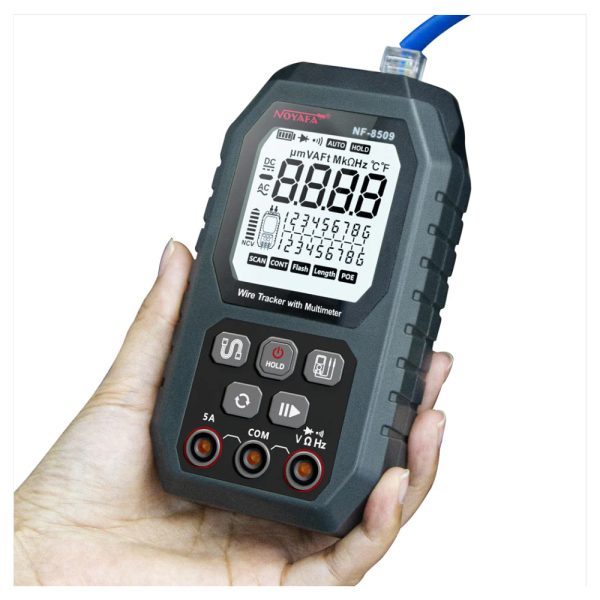 Noyafa NF-8509 Network Cable Wire Tracker Tone Tracer with Digital Multimeter Tester for Ethernet Cable, Telephone Line, Power Cable, Electrical Socket, Appliances, Computer, PC, Electronics - Electricity & Networking Tool Fashion