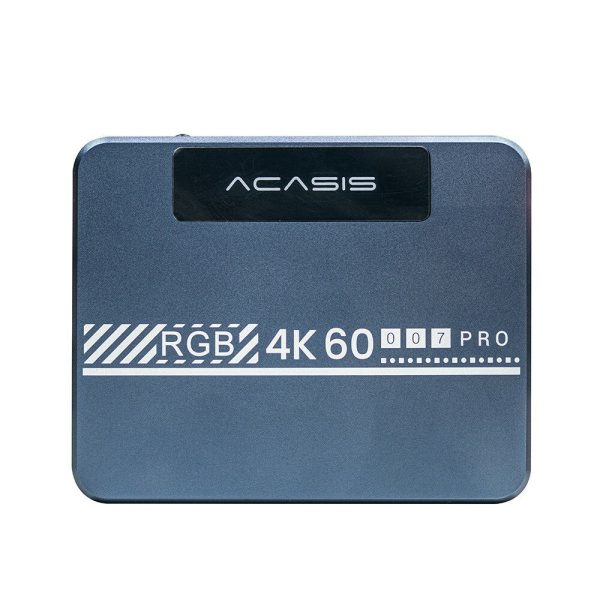 ACASIS VC007PRO HDMI Video Capture Card with 4K 60Hz Ultra HD HDR, Switch Button for RGB Lights with Active Cooling Fan, Supports Audio Microphone, Headset for Streaming, Live Broadcasting, Recording, PC, Gaming, Android USB 3.0 Type C Online Hot Sale