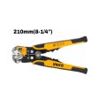 INGCO 3 in 1 Automatic Wire Stripper Cable Cutter Tool with Adjustment Screw, Multifunction Wire Stripping, Cutting, Crimping - Hand Tools | HWSP102418 on Sale