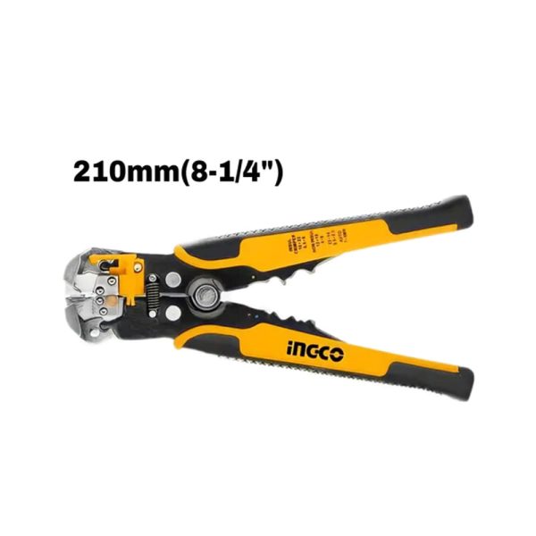 INGCO 3 in 1 Automatic Wire Stripper Cable Cutter Tool with Adjustment Screw, Multifunction Wire Stripping, Cutting, Crimping - Hand Tools | HWSP102418 on Sale