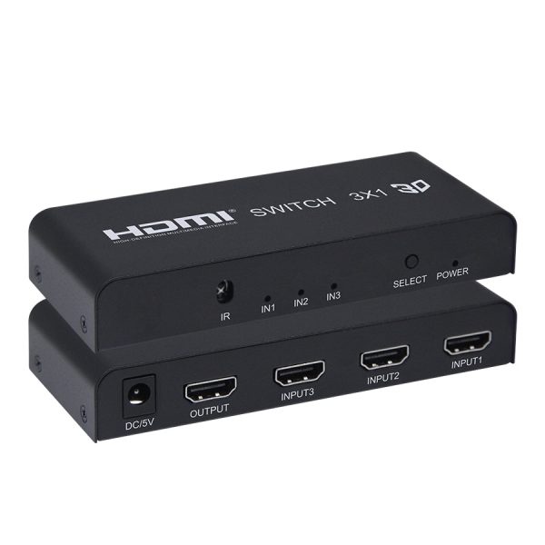 [CLEARANCE] ArgoX HDSW3 HDMI Video Switcher 3x1 with 1080p 60Hz Full HD, Remote Control, Supports 3D, 2.25Gbps Data Rate and TMDS Clock, UXGA WUXGA, and AWG26 HMDI Cable Online