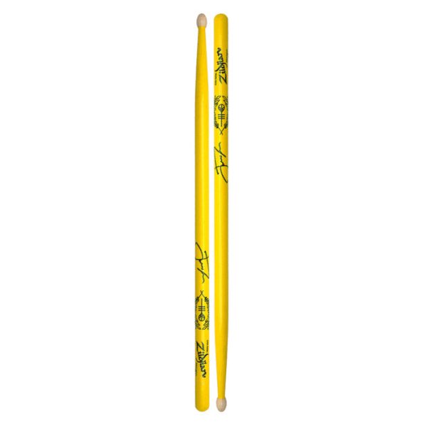 Zildjian ZASJD2 Josh Dun Artist Series with Signature Logo and Trench Drumsticks Medium Taper for Drums and Cymbals (Yellow) Online