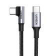 UGREEN 100W PD USB-C 2.0 Male to Angled USB Type-C Male Fast Charging Cable with Braided Aluminium Shell for Smartphones, Tablets, Laptops (Available in 1M, 2M) | 7064 Supply