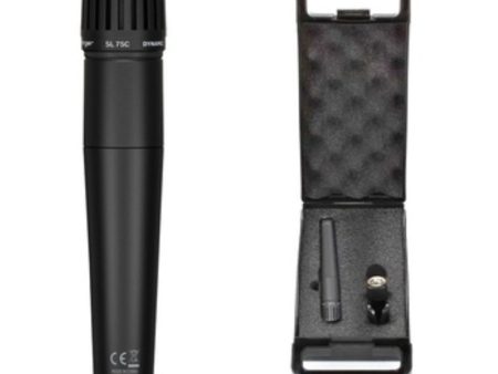 Behringer SL 75C Dynamic Cardioid Microphone with Integrated Spherical Wind & Pop Noise Filter, Mute & Voice Activated Recording Function, Shock Stand Mount Included, 3-Pin XLR Connector, 40Hz to 15kHz Frequency Response Hot on Sale