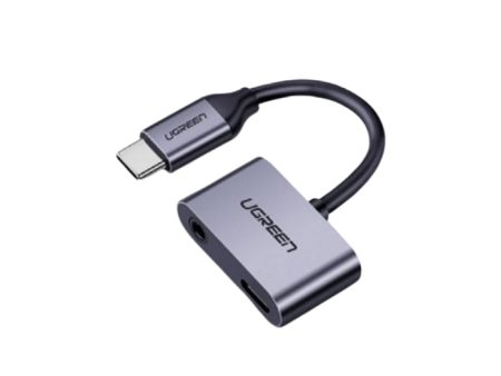 UGREEN 2-In-1 USB-C to 3.5mm AUX Audio and Type-C Adapter 96kHz Fast Charger for Headphones, Laptop, PC, Tablet | 60164 Supply