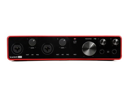 Focusrite Scarlett 8i6 3rd Gen USB Type-C Audio Interface with 2 Mic Instrument Inputs, 24-bit 192kHz Resolution, Switchable Air Mode Online