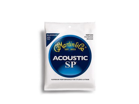 Martin & Co. MSP-4250 Bluegrass 92 8 Phosphor Bronze Acoustic Guitar Strings Set (Medium .33- 1.42mm) | MSP4250 For Sale