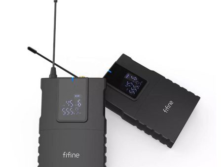 Fifine C8 Professional Wireless Lavalier Omnidirectional Lapel Microphone Cardioid with 50M Transmission Range for Podcasting, Videography, Vlog and Recording Cheap