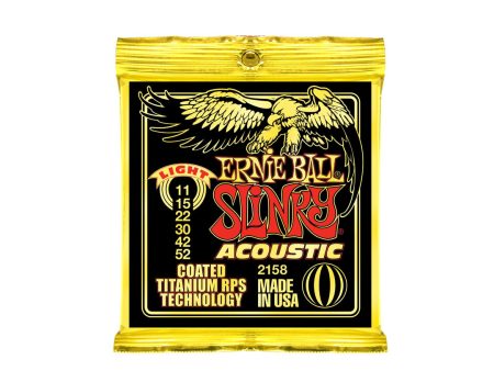 Ernie Ball Slinky Acoustic 80 20 Light Gauge Bronze Coated Guitar Strings Set (.11- .052mm) | 2158 Online Hot Sale