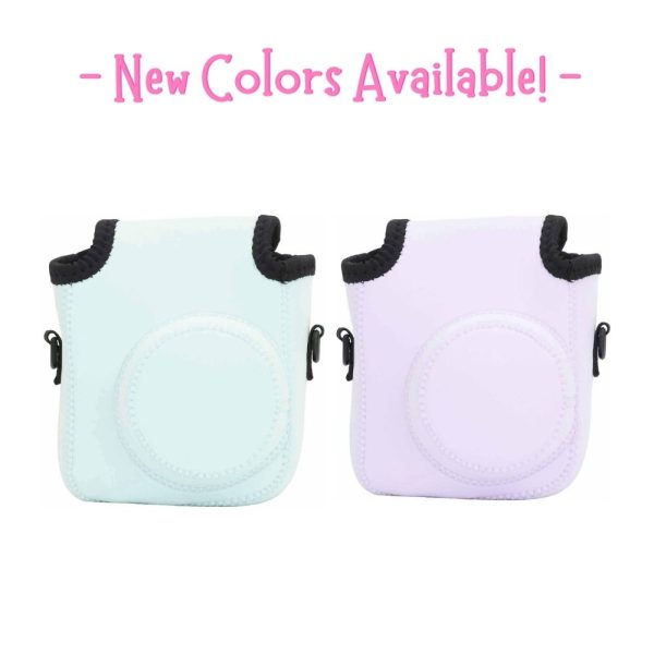 [CLEARANCE] Pikxi Soft Fujifilm Instax Mini 12 Camera Case Bag with Padded Inner Lining, Waterproof Neoprene Surface, and Shoulder Carrying Strap Supply