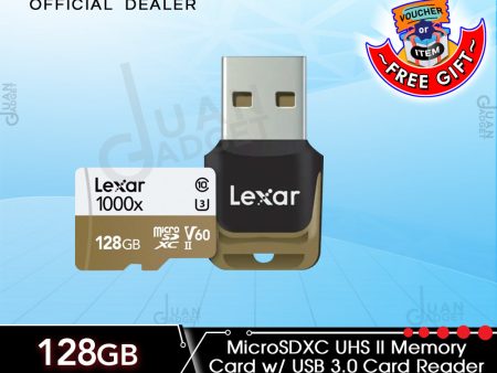 Lexar Professional 128GB 100x microSDXC UHS-II U3 C10 V60 Memory Card - 150MB s LSDMI128CBAP1000R Online Sale