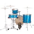 Ludwig LC179X Questlove Breakbeats 4-Piece Shell Pack Drum Set with 10  Tom, 13  Floor Tom, 16  Bass Drum, & 14  Snare (Arctic Blue, Black Sparkle, Wine Red Sparkle) Online now