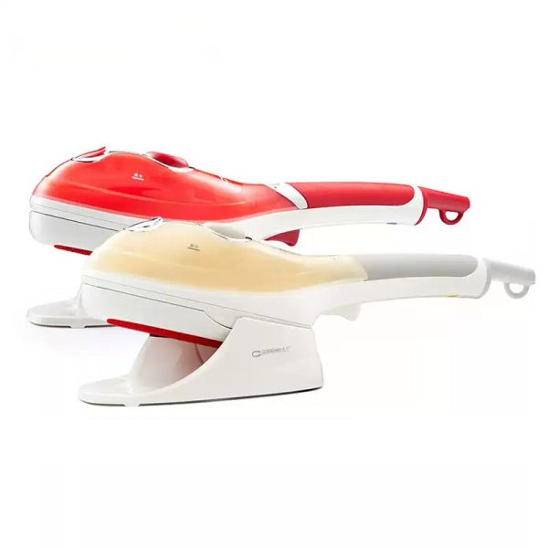 Goodway G-665 870W Portable High Temperature Pressurized Steamer Steam Brush Iron with 100ml Fluid Tank, and Non-Stick Coated Soleplate for Ironing, Disinfection, and Sterilization (Red, Yellow) For Sale