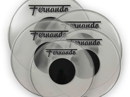 Fernando Ambassador Clear Batter Bass Drum Head with Pre-Muffled Black Padded Dot, Focused Tones for Marching Drums and Kit (Available with Different Sizes) | UT-CT Series Online Sale