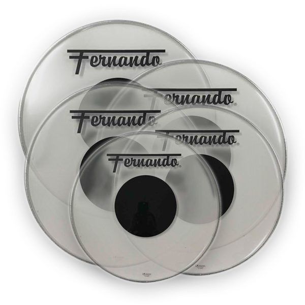 Fernando Ambassador Clear Batter Bass Drum Head with Pre-Muffled Black Padded Dot, Focused Tones for Marching Drums and Kit (Available with Different Sizes) | UT-CT Series Online Sale