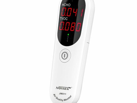 Noyafa JMS11 Digital Air Quality Tester TVOC HCHO Detector Meter Portable Sensor with Sound Alarm, LCD Display Monitor Supply