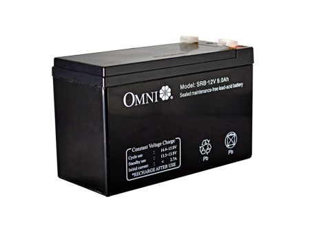 OMNI Sealed Lead Acid Rechargeable Battery 12V 9Ah with 20 Hours Recharging Time, Maintenance Free, Heat & Impact Resistant Jar Casing | SRB-12V9AH Supply