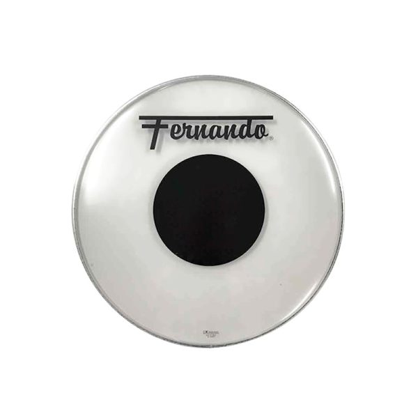 Fernando Ambassador Clear Batter Bass Drum Head with Pre-Muffled Black Padded Dot, Focused Tones for Marching Drums and Kit (Available with Different Sizes) | UT-CT Series Online Sale