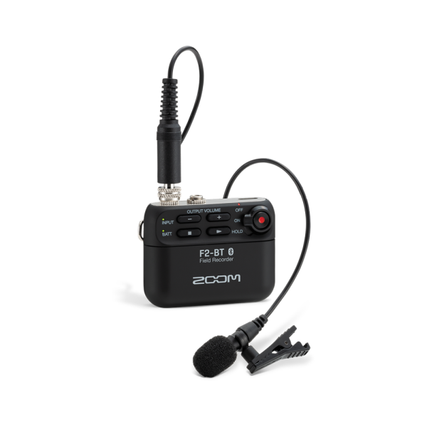 ZOOM F2-BT Field Recorder and Lavalier Lapel Microphone with Bluetooth 4.2, 32-bit Mono Stereo Float Recorder and 3.5mm Jack, microSD Support | F2-BT Fashion