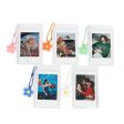 Pikxi 5 Piece PVC Frame Photo Keychain Sleeves with Metallic Chainlink Charms for Instax Mini Photographs Cheap