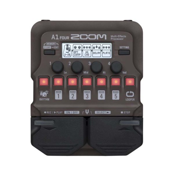 Zoom A1 Four Acoustic Instrument Multi-Effect Processor for Acoustic Guitar, Saxophone, Trumpet, Violin, Harmonica, and Acoustic Bass with 80+ Effects, Looper, and Drum Machine Online Sale