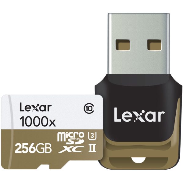 Lexar Professional 256GB 1000x microSDXC UHS-II Memory Card with USB 3.0 Card Reader Hot on Sale