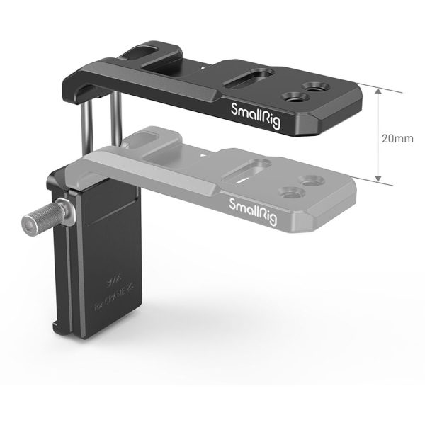 SmallRig Quick Release QR Extension Bracket for Zhiyun Crane 2S with 2kg Load Capacity, Dual 1 4 -20 Threaded Holes, Built-in Cold Shoe and Extends Up to 20mm Vertical Side 3006 Cheap