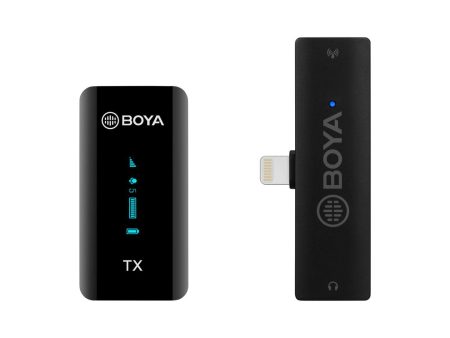 [CLEARANCE] Boya BY-XM6 2.4 GHz Dual Channel Wireless Omnidirectional Microphone System with Lightning Connector, 100m Range Operation, OLED Screen | S3, S4 Online