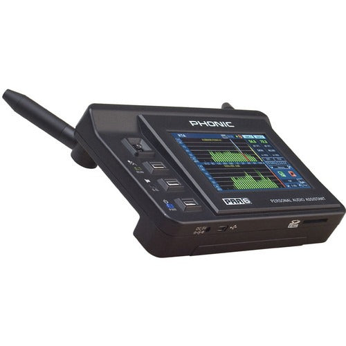 Phonic PAA6 Powerful Dual-Channel Palm-Size Audio Analyzer with Color Touch LCD, Built-in Condenser Measurement Mics, Internal Rechargeable Battery, and USB Port & SD Card Slot Online Sale