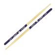 Zildjian ZASRS 5A Ringo Starr Purple Dip Signature Artist Series Hickory Drumsticks with Long Taper and Oval Tip Online Sale