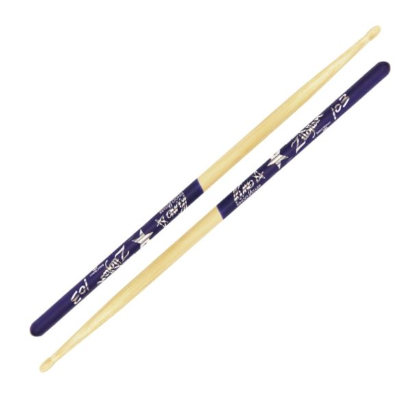 Zildjian ZASRS 5A Ringo Starr Purple Dip Signature Artist Series Hickory Drumsticks with Long Taper and Oval Tip Online Sale