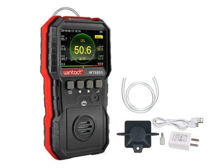 [CLEARANCE] Wintact WT8801 Portable Digital Combustible Gas Detector with Audible and Visual Alarm for Flammable Gases Leakage Monitoring Fashion