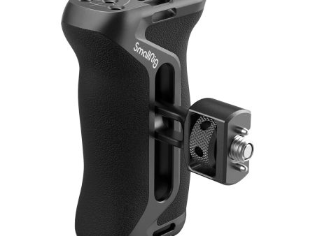 SmallRig Right-or-Left Side Handle Grip for Camera Cage with ARRI 3 8 -16 & 1 4 -20 Locating Screws, 15kg Payload Capcity, Cold Shoe Mounts, Wrist Strap Slot, 1.4  Vertical Adjustment | 4346 Discount