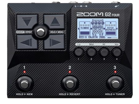 Zoom G2 Four Guitar Instrument Multi-Effects Pedal with 79 Built In Effects, Up to 6 + 1 Pedal Simultaneous Effects Activation, 3.5mm AUX-In Audio Jack, Integrated Looper and Rhythm Machine for Live Musical Performance and Recordings on Sale