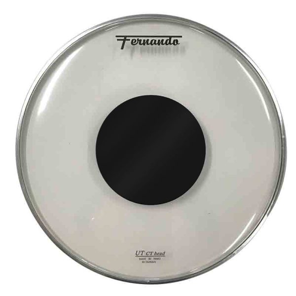 Fernando Ambassador Clear Batter Bass Drum Head with Pre-Muffled Black Padded Dot, Focused Tones for Marching Drums and Kit (Available with Different Sizes) | UT-CT Series Online Sale