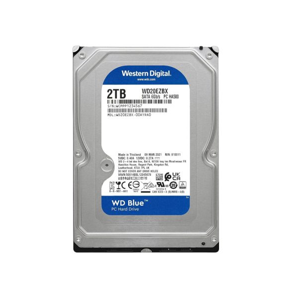 Western Digital WD Blue 2TB 3.5  Internal HDD Hard Disk Drive SATA 6.0 Gb s with 7200RPM Disk Speed, 245MB Cache Size - Windows 10   8.1   7, macOS Supported for PC, Desktop WD20EZBX | Computer Components Fashion