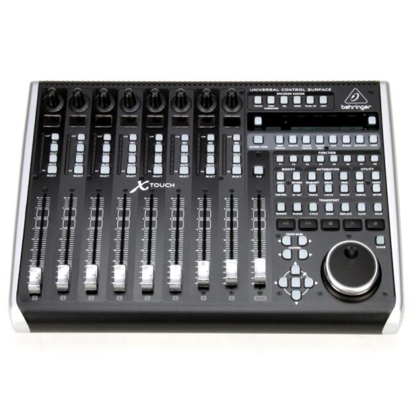 Behringer X-Touch Universal Comprehensive Control Surface with 9 Touch-Sensitive 100mm Motorized Faders, 92 Illuminated Key Buttons, 2-port Powered USB Hub, Ethernet MIDI, Footswitch Connector, Supports HUI & Mackie Control For Discount