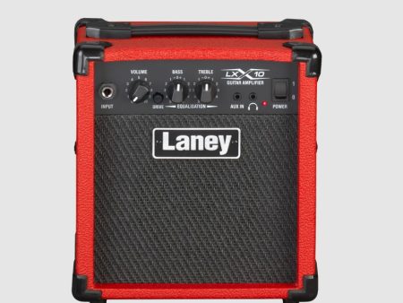 [CLEARANCE] Laney LX10 Red 10 Watts RMS Guitar Combo Amplifier Hot on Sale