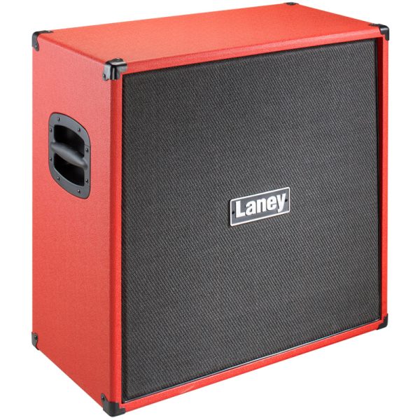 Laney LX412 200W Guitar Cabinet Amplifier with 4 x 12” Custom Drivers, Metal Corners and Ergonomic Grab Handles (Red) on Sale