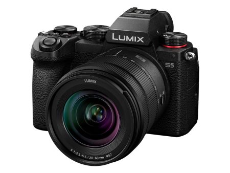 Panasonic LUMIX S5 with S 20-60mm f 3.5-5.6 L-Mount Lens Full-Frame Mirrorless Camera Kit - 25.28MP CMOS Sensor, 6K & 4K 10-Bit, Wi-Fi & Bluetooth, 779-Point Phase-Detection Autofocus, 5-Axis Sensor-Shift Image Stabilization | DC-S5KGA-K Online Hot Sale