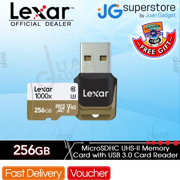 Lexar Professional 256GB 1000x microSDXC UHS-II Memory Card with USB 3.0 Card Reader Hot on Sale