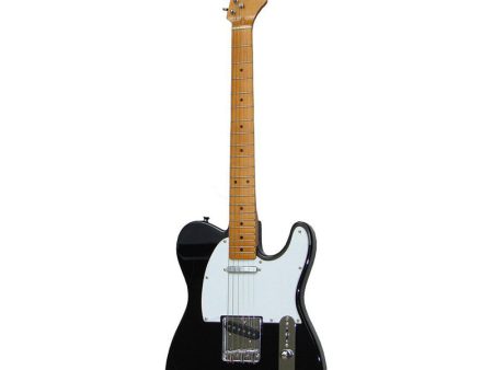 SX STL50 Series 6-String Vintage Electric Guitar with SS Pickup, 21 Frets, 3-Way Switching (Black, Sunburst) For Sale