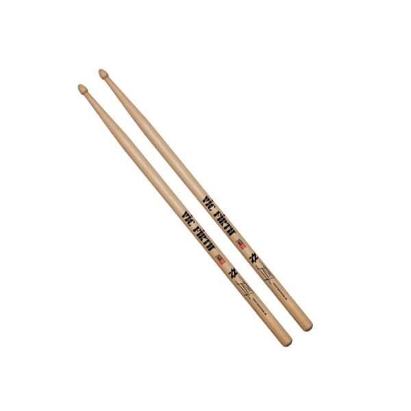 Vic Firth STR2 Tony Royster Jr. Signature Hickory Tear Drop Tip Drumsticks with Long Taper for Drums and Cymbals For Discount