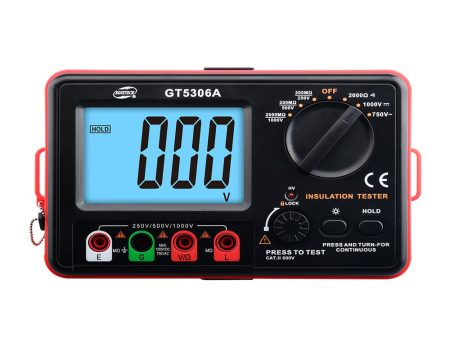 [CLEARANCE] Benetech GT5306A Insulation and Continuity Tester (Battery Included) with Electrical Multimeter, Testing Probes & Leads for Wire Resistance, Circuit Conductor, Motor Windings, Electrical Components Cheap