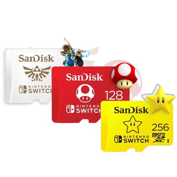 SanDisk MicroSDXC 64GB 128GB 256GB Super Mario Edition SDXC UHS-I Class 10 Micro SD Memory Card Nintendo Switch Licensed with 100MB s Read and 90MB s Write Speed For Sale