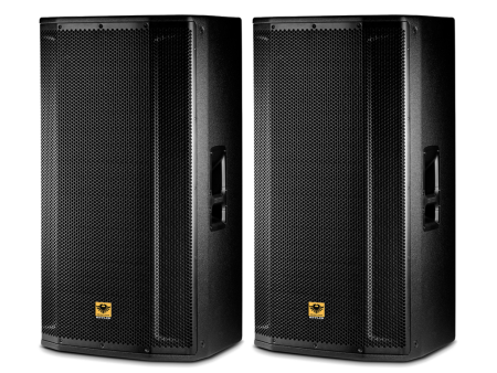 [CLEARANCE] KEVLER SRX-825A 15  2200W Dual Full Range 2-Way High Powered Active Subwoofer Speakers (PAIR) with Built-in Class D Amplifier, 2 SpeakOn Terminals, Multiple Handles for Large Rooms and Outdoor Use Sale