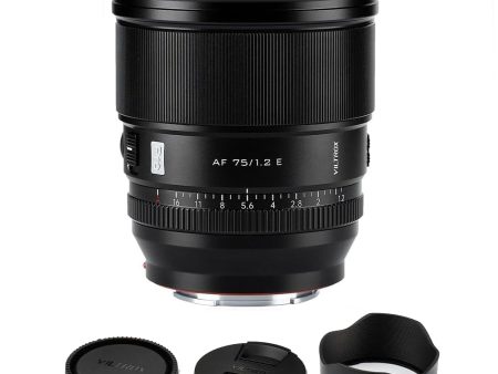 Viltrox AF 75mm f 1.2 E Telephoto Prime Lens with APS-C Format, STM Autofocus Motor and AF MF Switch for Sony E-Mount Mirrorless Cameras on Sale