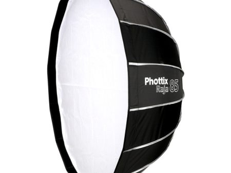 [CLEARANCE] Phottix Raja 85cm Quick-Folding Umbrella Style Round Softbox with Grid, Removable Interior Baffle and Bowens S-Mount for Photography | PH82728 Hot on Sale